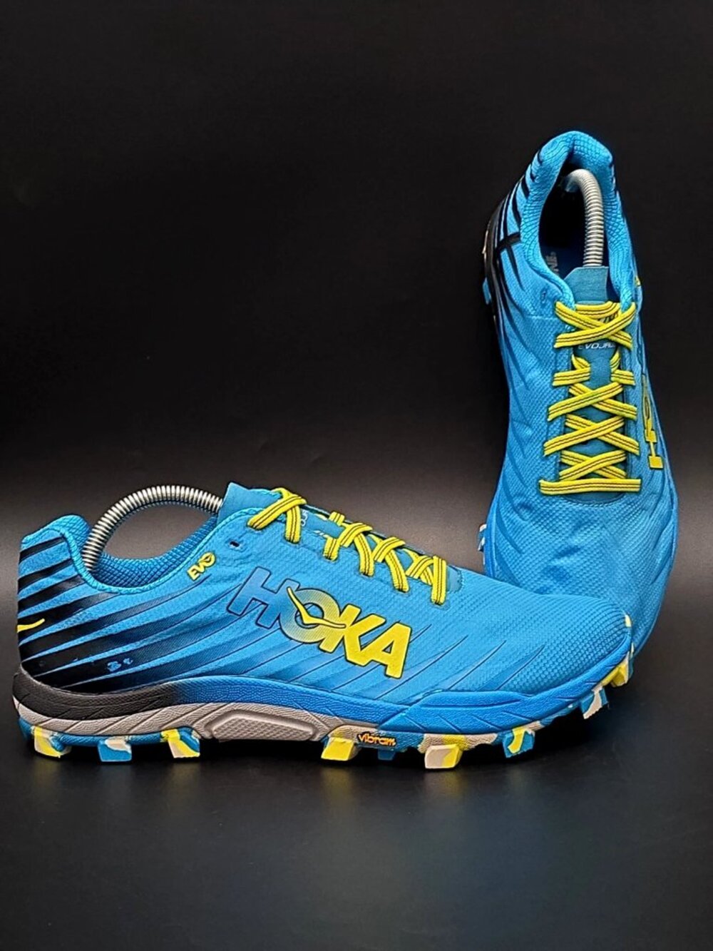 HOKA ONE ONE EVO Jawz Blue Trail Running Shoe Women's Size 10